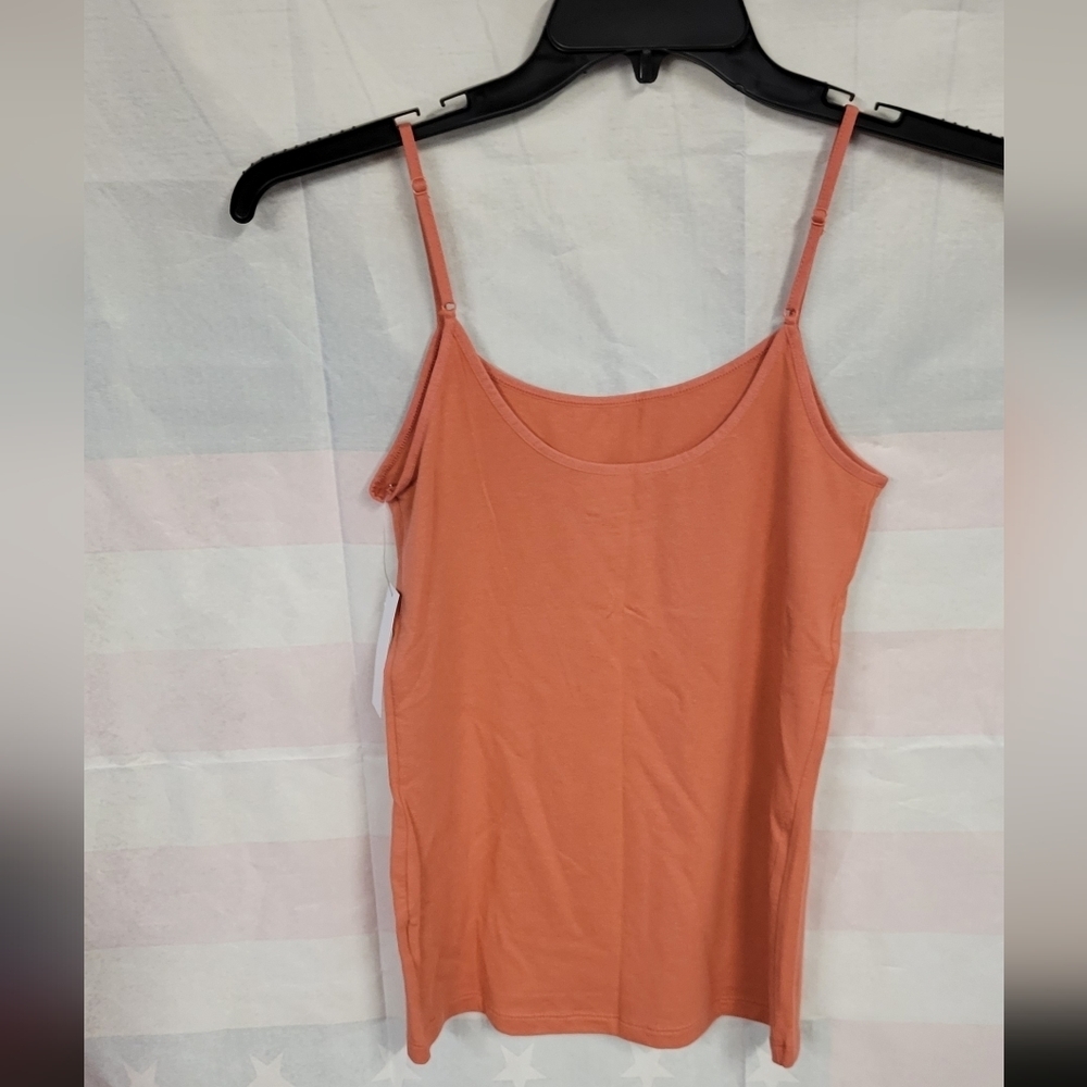 Secret Treasures Adjustable Strap Orange Cami Tank